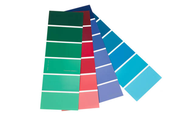 istock Paint colour sample swatch cards 1247847460