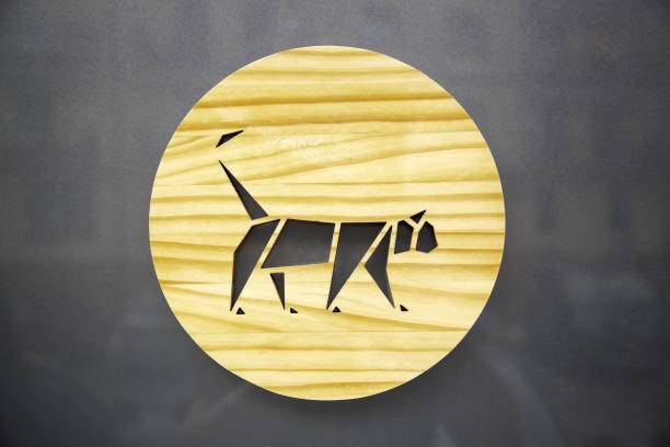 istock Cat symbol on wood 1247851824