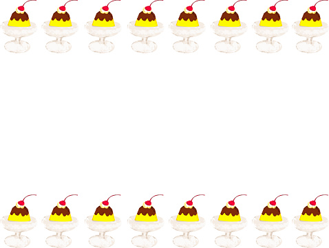 Pudding Roud Frame Pudding Frame Stock Illustration - Download Image Now - Baked Pastry ...
