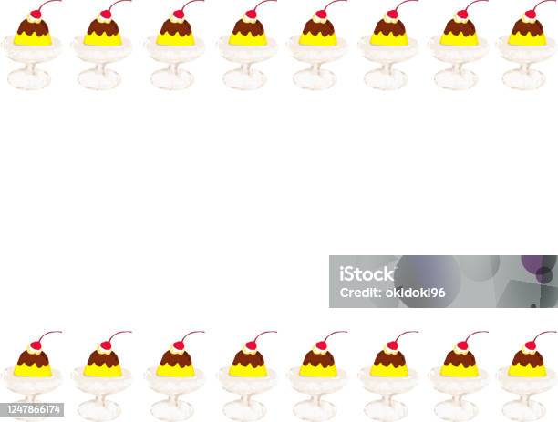 Pudding Roud Frame Pudding Frame Stock Illustration - Download Image Now - Baked Pastry ...