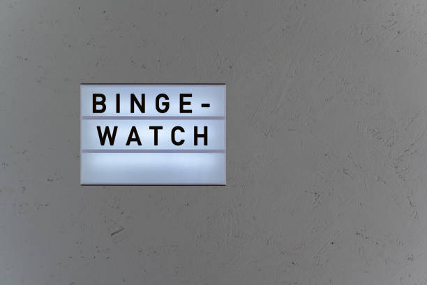 istock Top view lightbox with the message Binge-Watch 1247880787