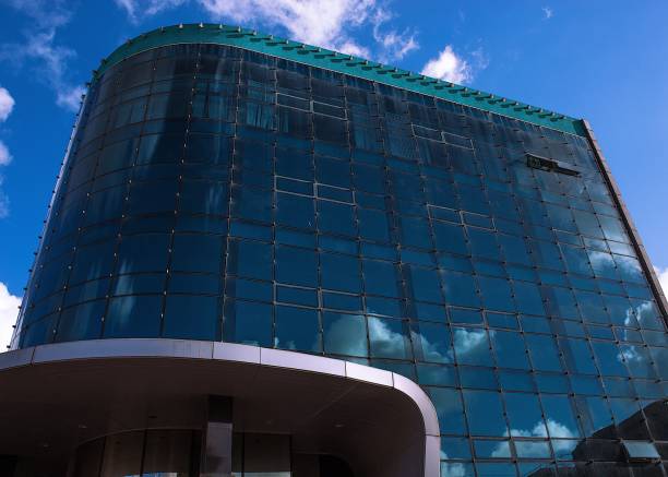 istock Big building in small city 1247882536