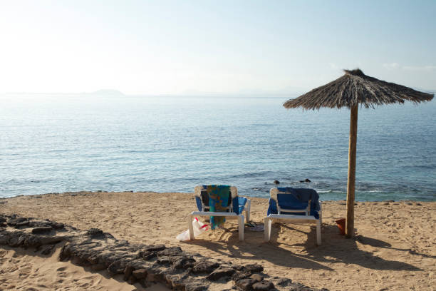 istock Lifeguard hut on shore against sky 1247882648