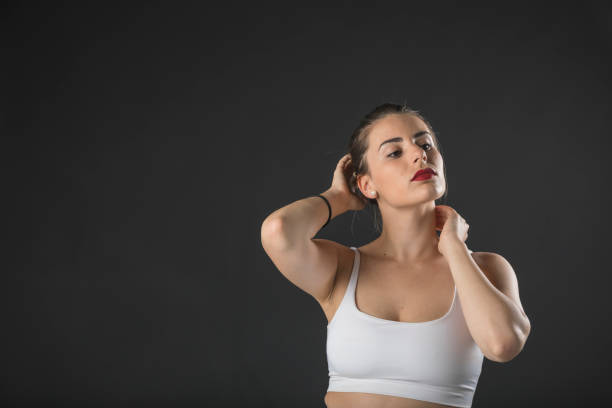 istock young model with long hair posing for the camera 1247884253