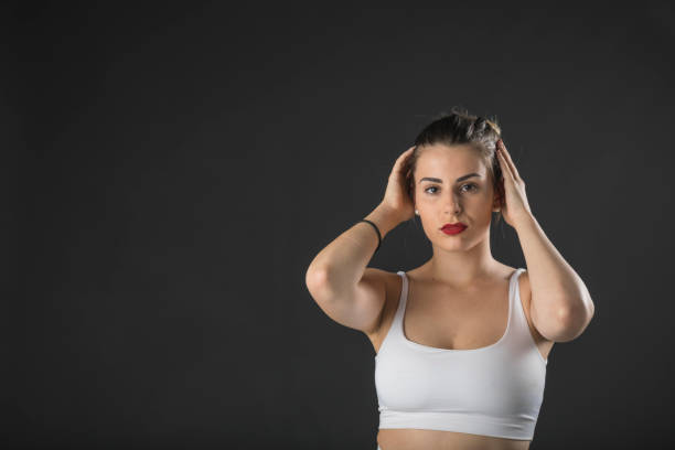 istock young model with long hair posing for the camera 1247884258