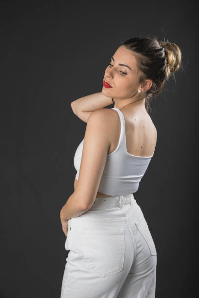 istock young model with long hair posing for the camera 1247884277