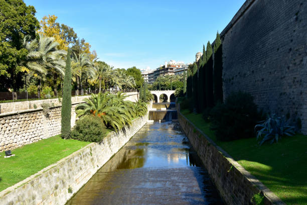 istock Channel running through Palma de Mallorca, Spain 1247893168