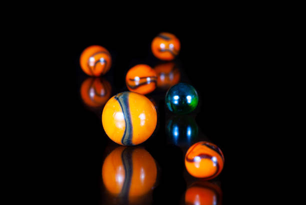 istock Colorful collection of glass marbles 1247897524