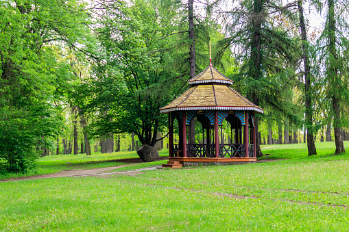 Chinese gazebo in Sofiyivka park in Uman, Ukraine