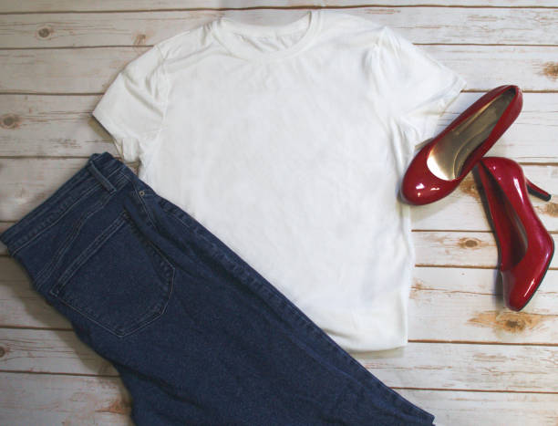 istock T-Shirt Template Red Shoes 1247902496