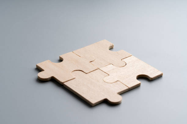 istock Wood puzzle for business concept 1247905686