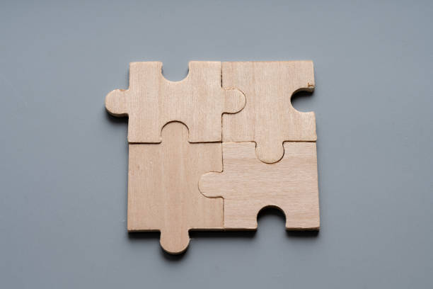 istock Wood puzzle for business concept 1247905692