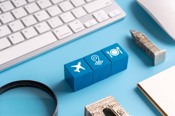 istock Travel & transport icon on colorful concept background 1247905713