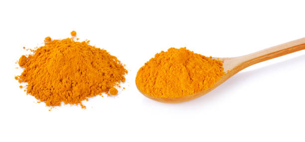 istock Turmeric (Curcuma) powder isolated on white background. 1247909476