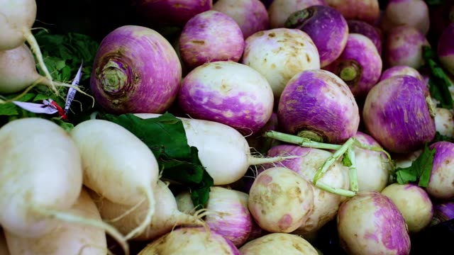 turnips at the  market