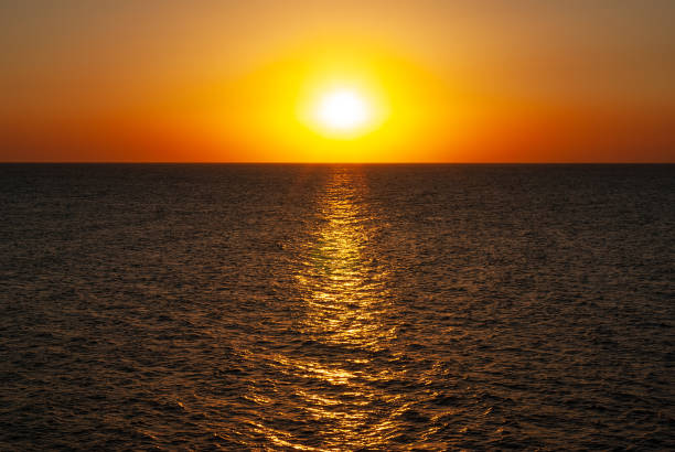 Beautiful sunset above the sea. Black sea