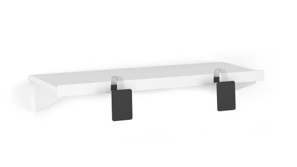 istock Blank wobbler tag on a market shelf mockup 1247940290