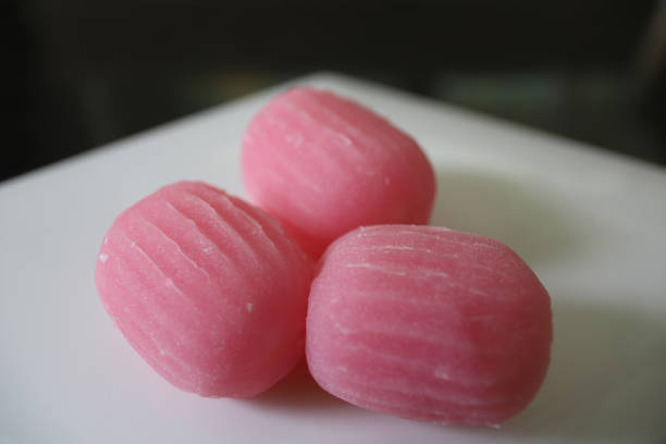 istock japanese rice cake called Suama on the table ware 1247945281