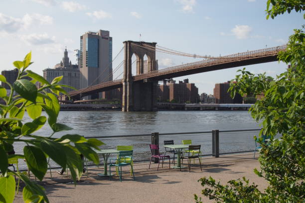 Brooklyn Bridge taken from Brooklyn Bridge Park in spring
