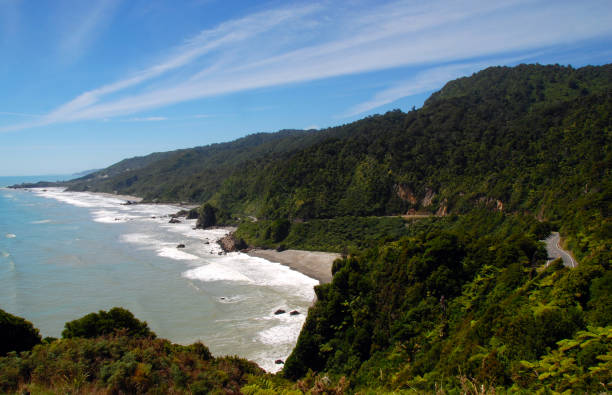 New Zealand West Coast West cost of New Zealand South Island near greymouth punakaiki stock pictures, royalty-free photos & images