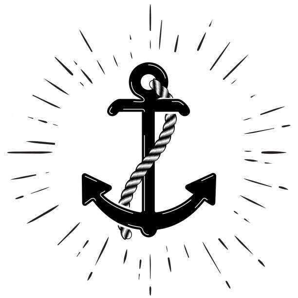 Vector Nautical Anchor Logo. Icon. Maritime. Sea Ocean Boat Illustration Symbol Vector Nautical Anchor Logo. Icon. Maritime. Sea Ocean Boat Illustration Symbol ballast stock illustrations