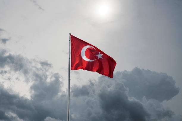 bandera turca - bandera turca fotografías e imágenes de stock