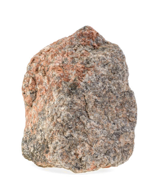istock Natural granite stone on a white background, isolated. 1247962984