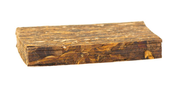 istock Pressed tobacco on a white background, isolated. 1247963033