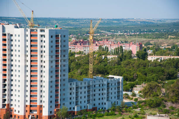 istock Construction of multi-storey residential building 1247969631