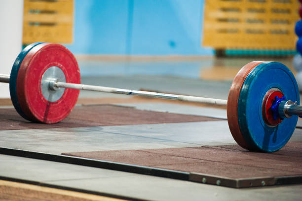 istock Weightlifting Barbell. Competition 1247969654