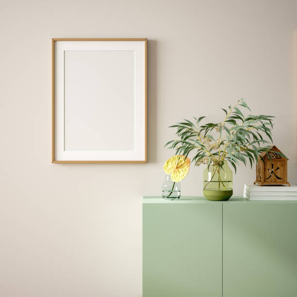 istock Mockup poster close up in home interior background 1247979784