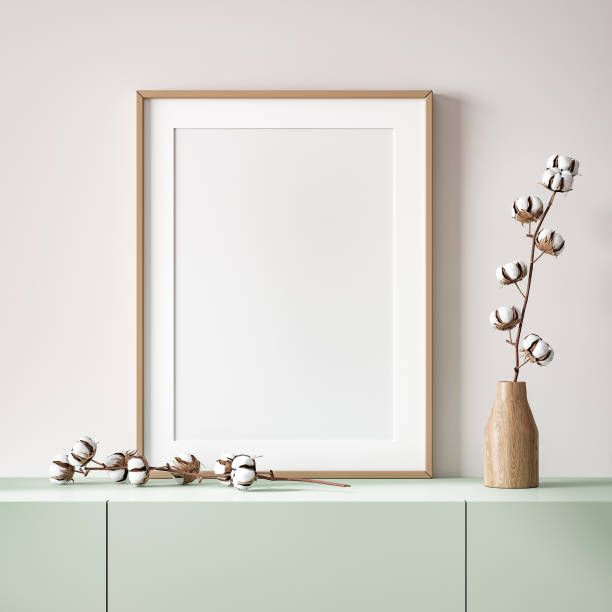 istock Mockup poster close up in home interior background 1247979795