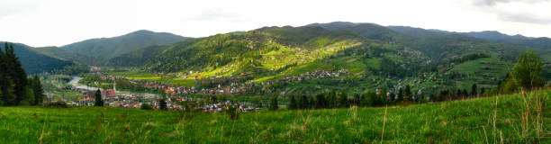 istock View on Kroscienko city and Dunajec River - Pieniny 1247982565