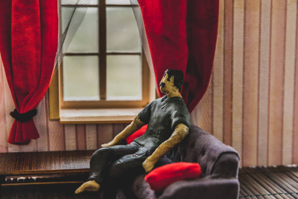 istock Sad, depressed man during the coronavirus quarantine staying at home, going mental and crazy. Covid-19 home isolation 1247988687