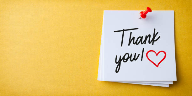istock White Sticky Note With Thank You And Red Push Pin On Yellow Background 1248011966