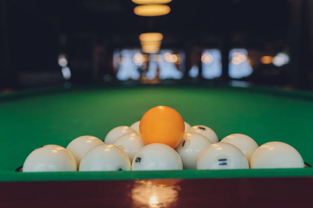 istock Billiard on table. Perfect composition of pool balls. 1248012489