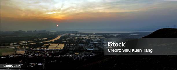 Chickfila Stock Photo - Download Image Now - Aerial View, Cloud - Sky, Dusk