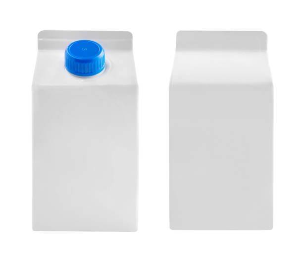 istock Juice and milk blank white carton boxes with different view isolated on white. 1248063738