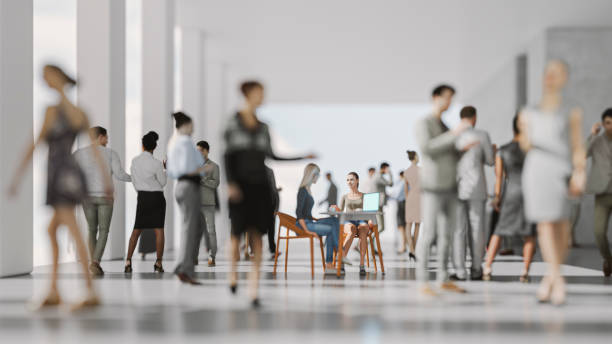 istock Busy office with business people 1248066250