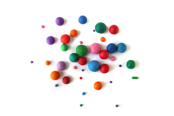 istock Abstract  colorful plasticine balls isolated on white background. 1248066529