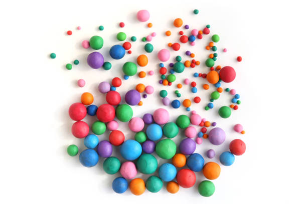 istock Abstract  colorful plasticine balls isolated on white background. 1248066548