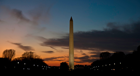 Full Moonrise over Washington, DC - The Nation's Capital-