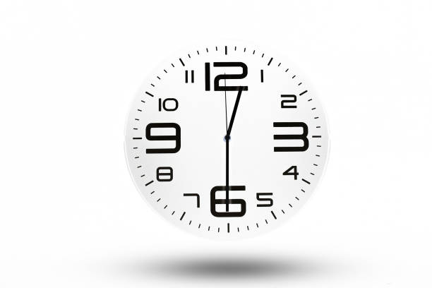 istock Watch a black background at 12 o'clock half. 1248071978