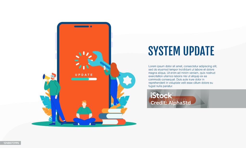 System Update Vector Illustration Concept Isolated Template Stock ...
