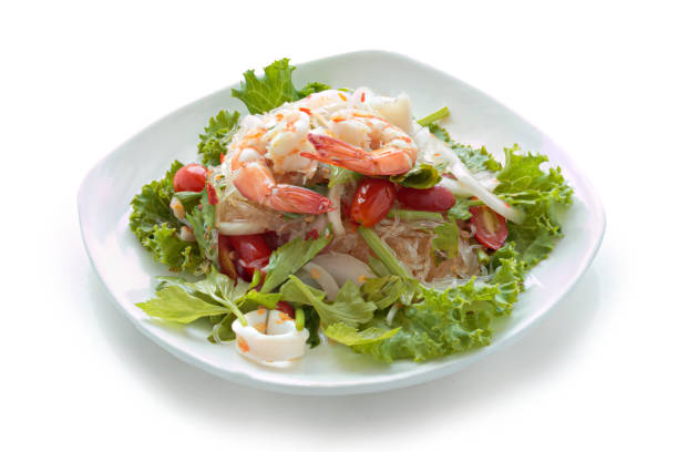 istock Thai Spicy Seafood Salad with vermicelli. 1248074457