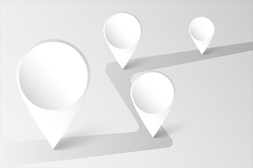 Blank Map. Distance Ruler Vector Map Vector Blank White Map Label Stock Illustration - Download Image Now ...