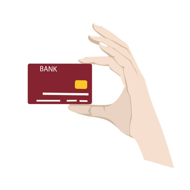istock credit card payment, hand with credit card on white background, vector illustration 1248117446