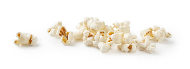 istock Heap of salted popcorn, isolated on white background 1248117659