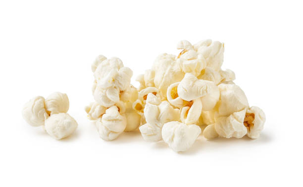 istock Heap of salted popcorn, isolated on white background 1248119153