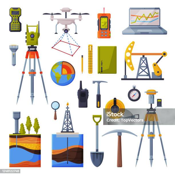 Geode Machine Geodesy Equipment Collection Geodetic Engineering Instruments And ...